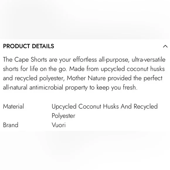 Vuori Cape Gray Performance Athletic Board Shorts 6” Men’s Large - Picture 10 of 10